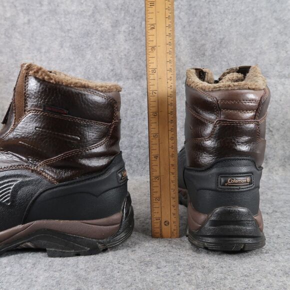 Coleman Shoes Men 9 Boots Winter Snow Insulated Leather Waterproof Anthony Brown - Picture 8 of 15